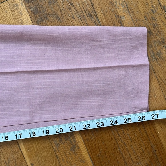 Vintage Dusty Rose Pink Elastic Waist Pleated Easy Summer Pants Trousers - Picture 11 of 12